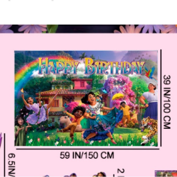 Disney backdrop party supplies Enconto poster - Picture 5 of 5